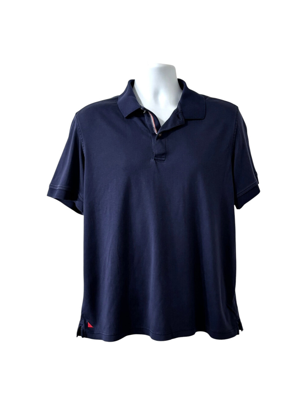 UNTUCKit Damaschino Wrinkle Free Polo Shirt Mens Large Blue Cotton Short Sleeve